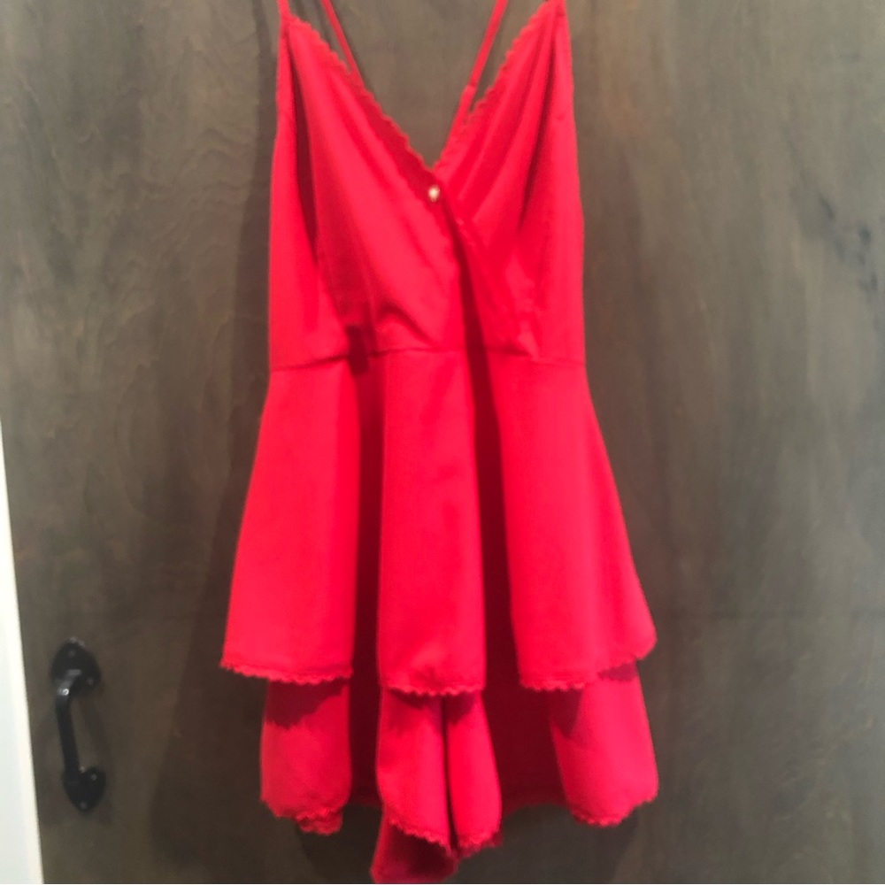 Red romper jumpsuit size L/XL